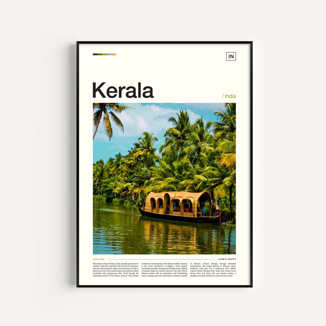 Kerala Print Kerala Poster Kerala Wall Art Kerala Art Print Kerala Photo Kerala Decor India Print India Poster India Wall Art