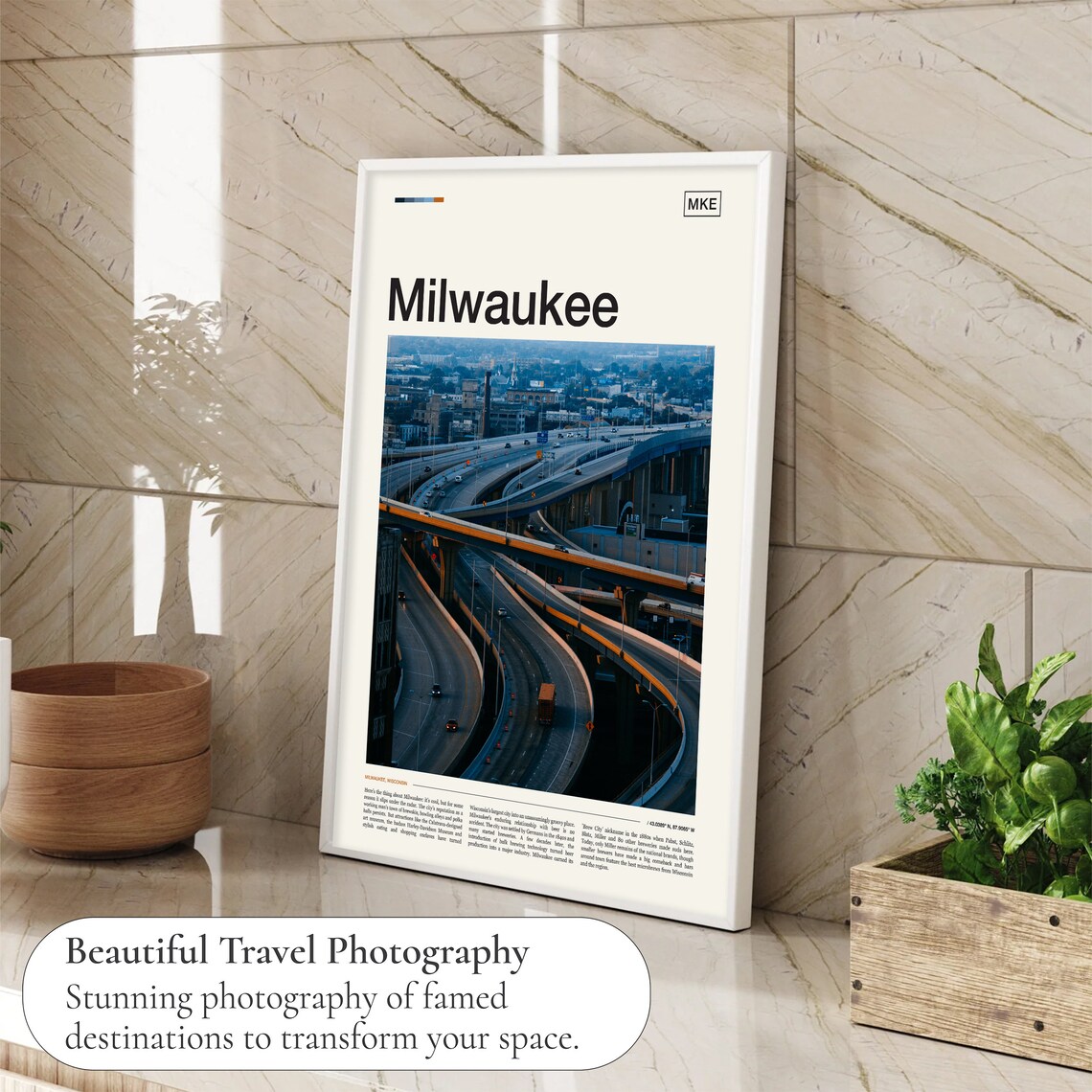 Milwaukee Travel Poster, City Wall Art Print - Image 4