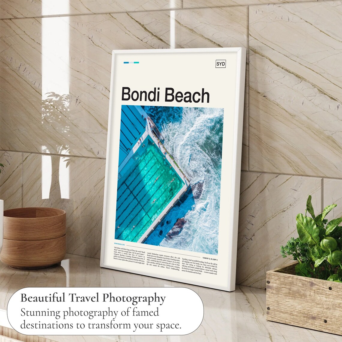 Bondi Beach Travel Poster, Sydney Australia - Image 4