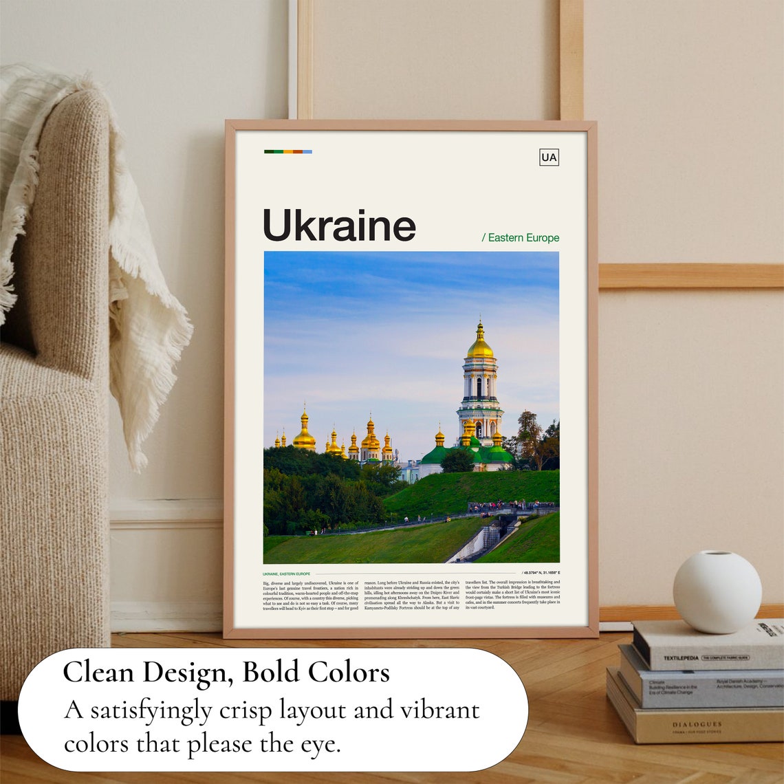 Ukraine Golden Domed Churches Kyiv Eastern Europe Travel Poster - Image 3