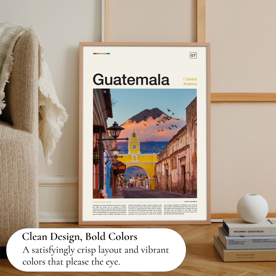 Guatemala Travel Poster, Central America Travel Art - Image 3