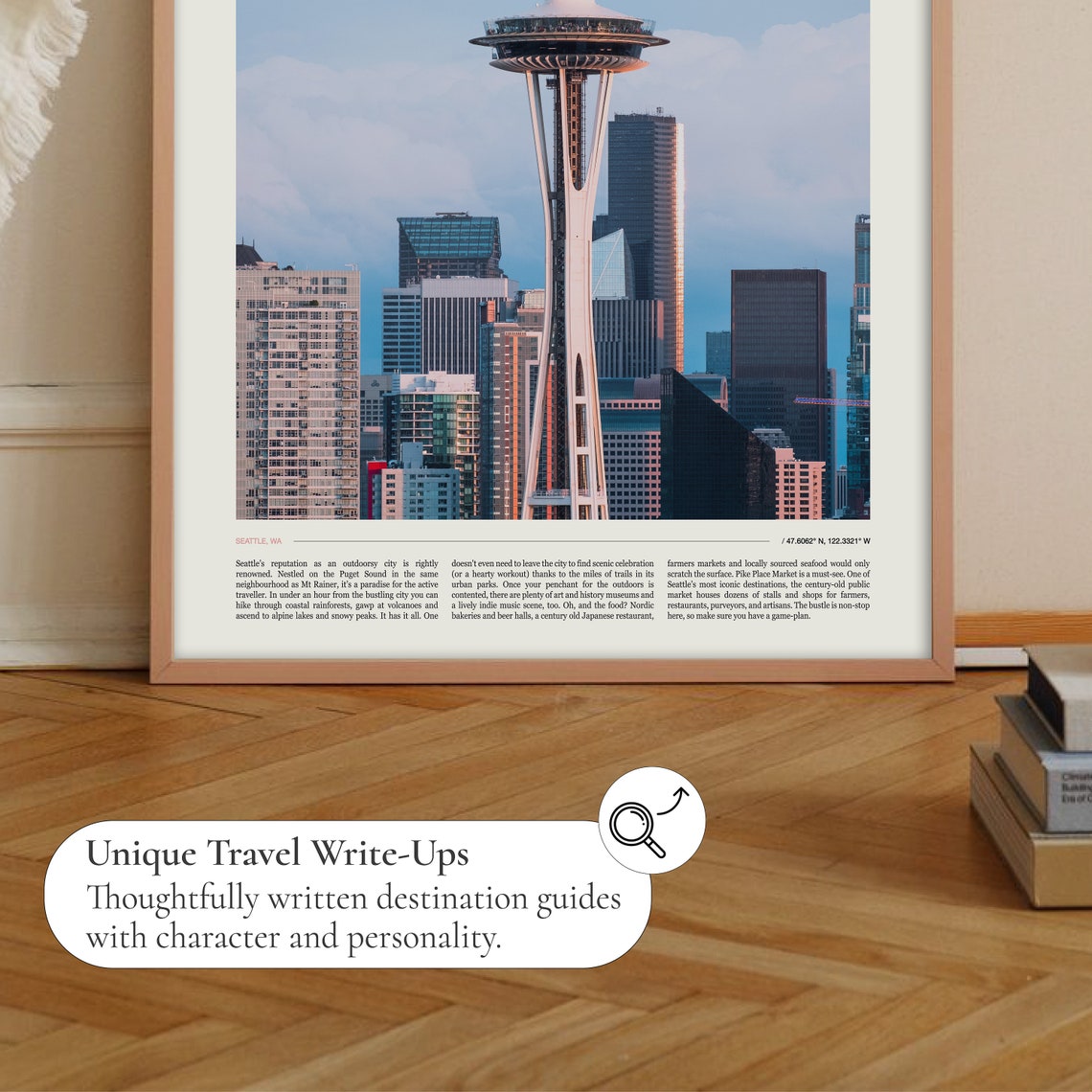 Seattle Washington Space Needle Skyline Photo Travel Poster Decor Art - Image 2