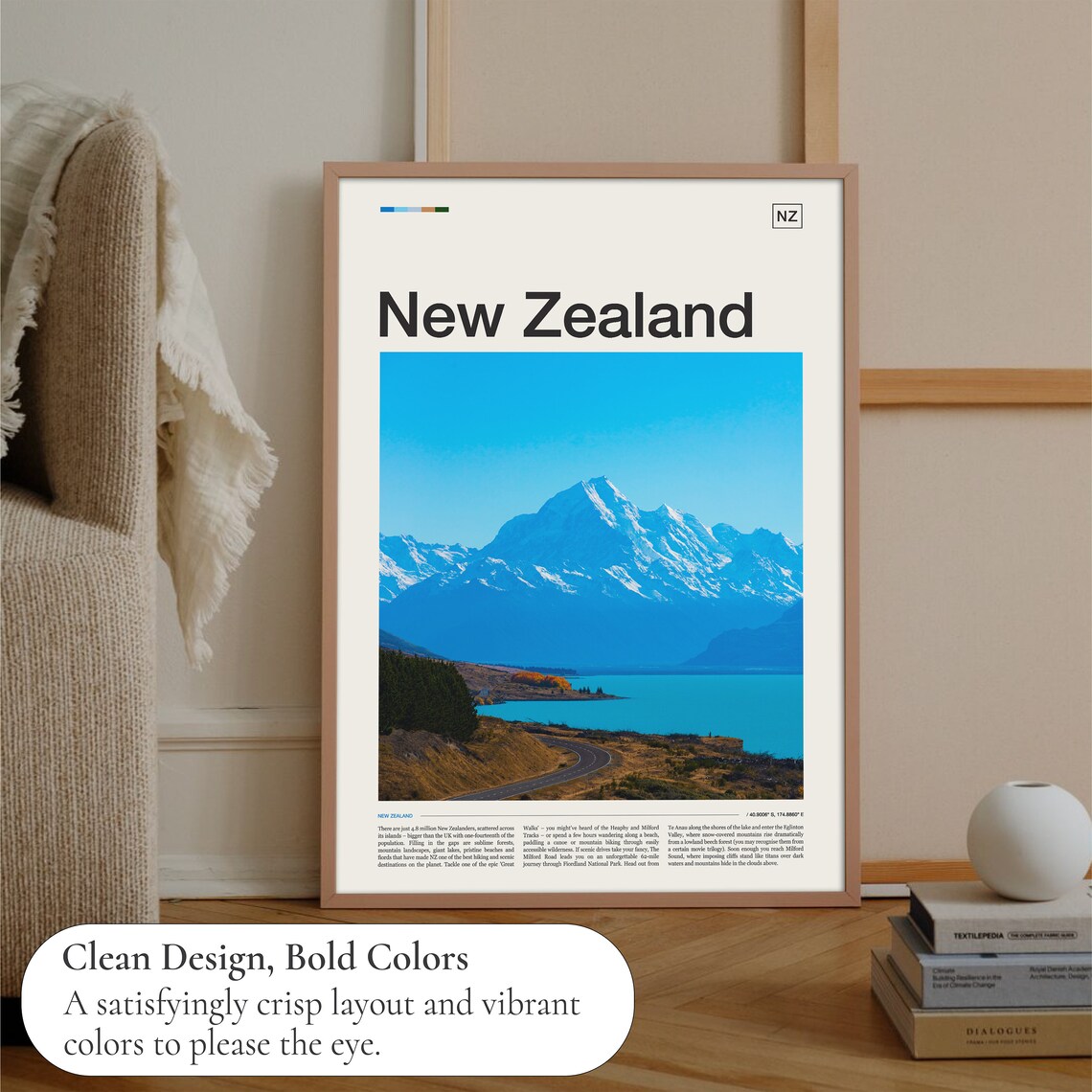New Zealand Travel Poster, Place-Inspired Wall Art - Image 3