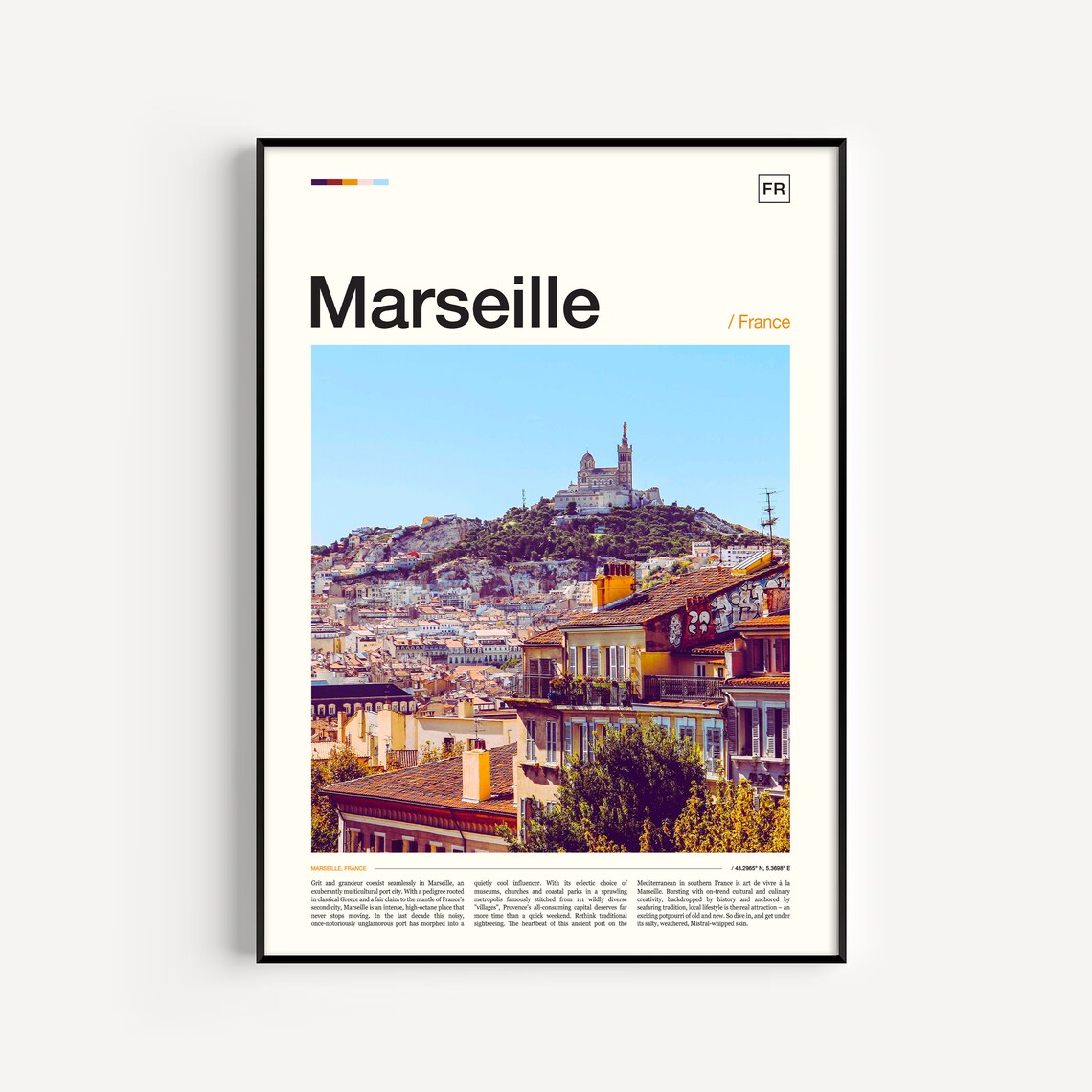 Marseille France Notre-Dame de la Garde Basilica View Poster