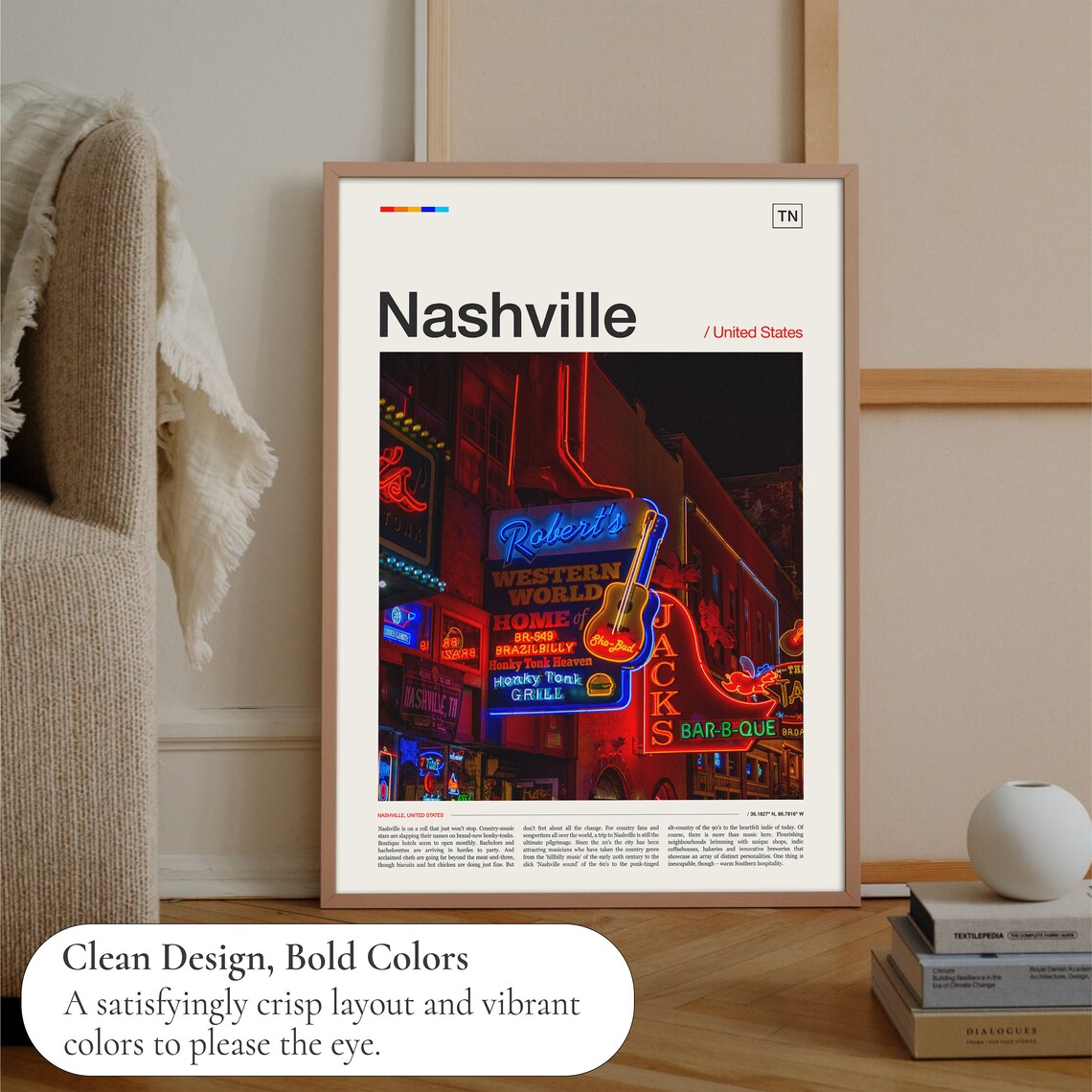 Nashville Travel Poster, Tennessee Wall Art - Image 3