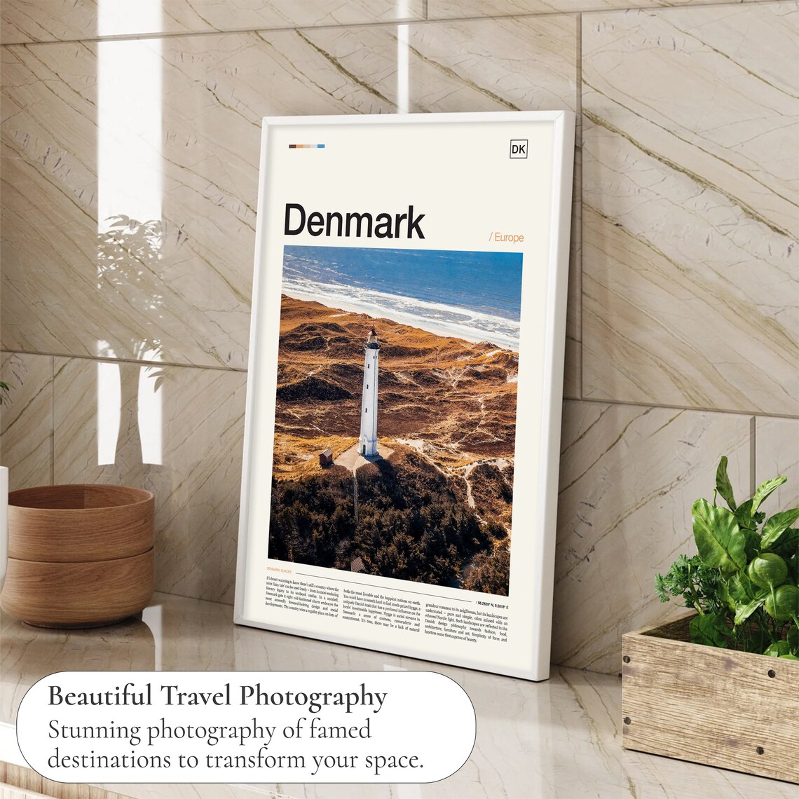 Denmark Europe Lighthouse Dunes North Sea Coast Photo Travel Poster - Image 4