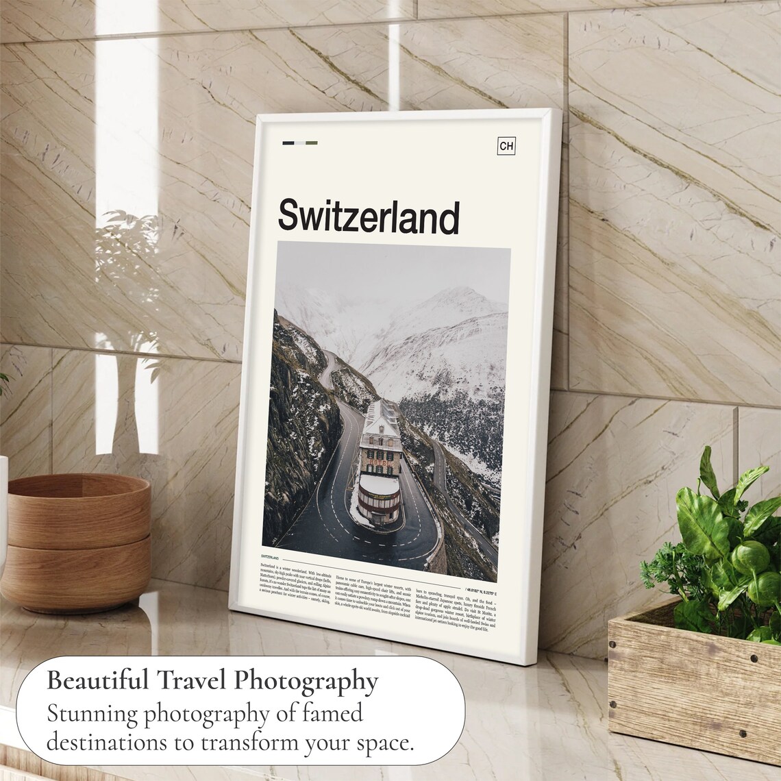 Switzerland Travel Poster, Swiss Travel Print - Image 4