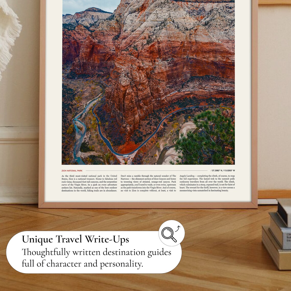 Zion National Park Travel Poster, Zion Art Print - Image 2