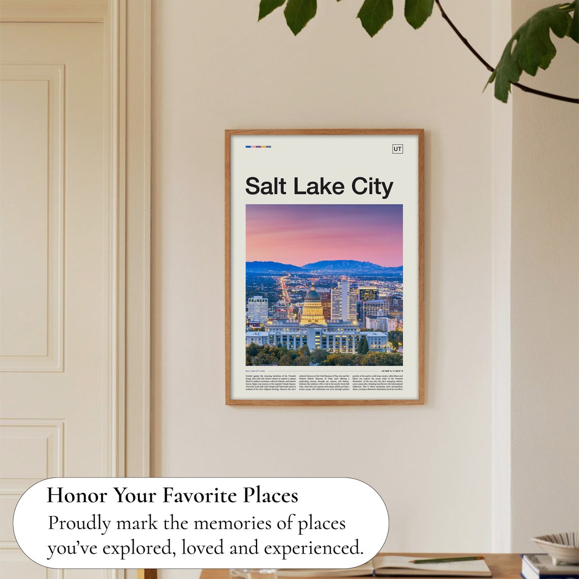 Salt Lake City Utah Salt Lake City Skyline Utah Print Utah Poster Utah Art Salt Lake City Art Salt Lake City Print Salt Lake City Gift - Image 5