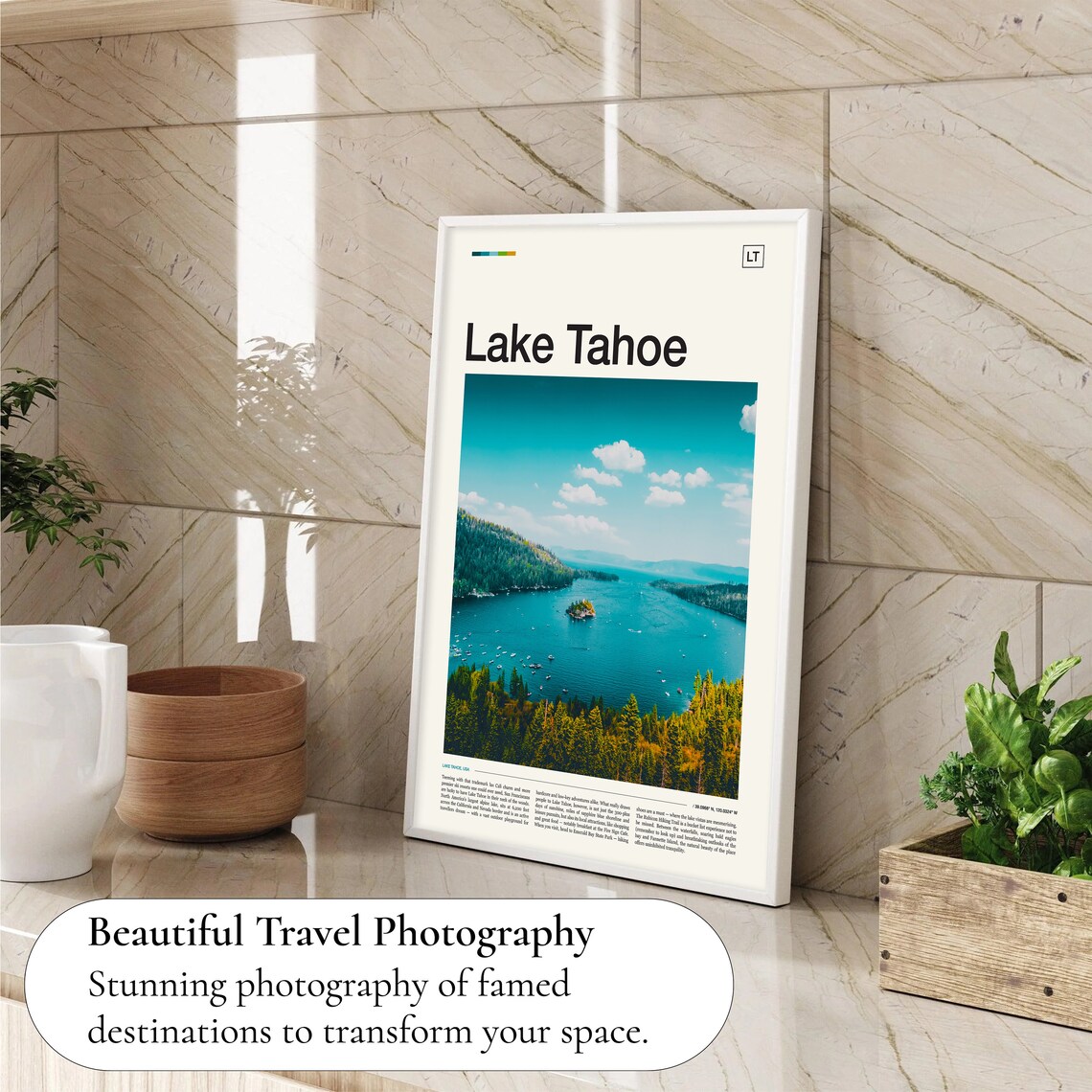 Lake Tahoe Travel Art Poster - Image 4