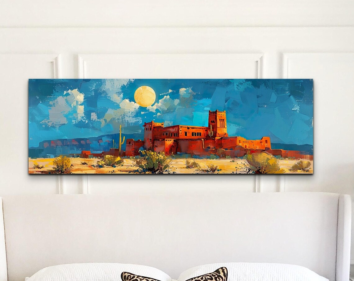 Southwest Desert Watercolor Art Print, Cactus Decor