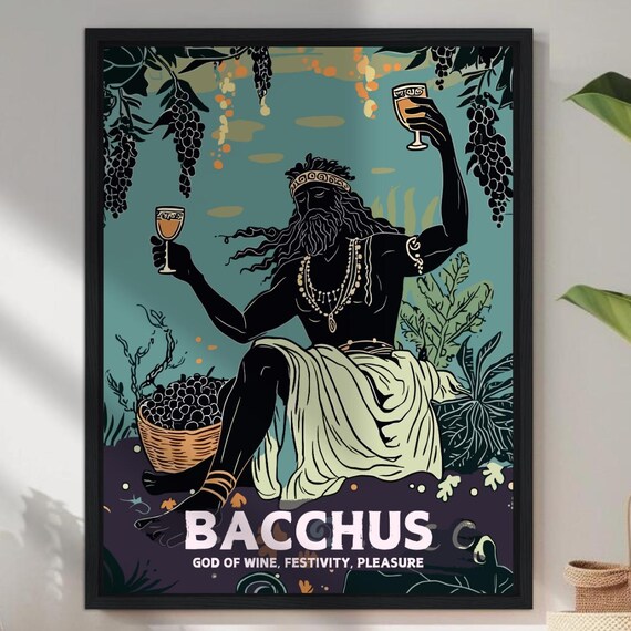 Bacchus God Of Wine Festivity And Pleasure Roman Mythology Poster