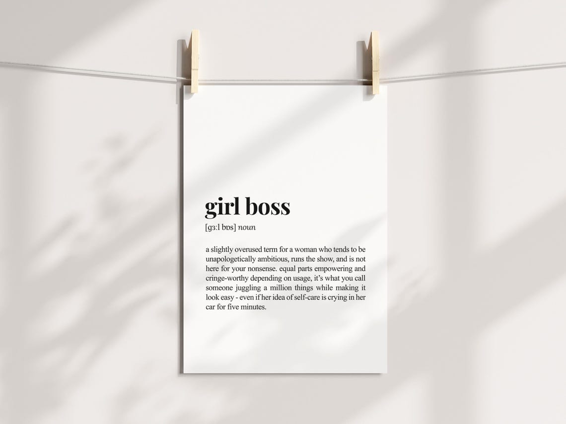 Girl Boss Funny Dictionary Definition Poster for Office Wall Decor - Image 3