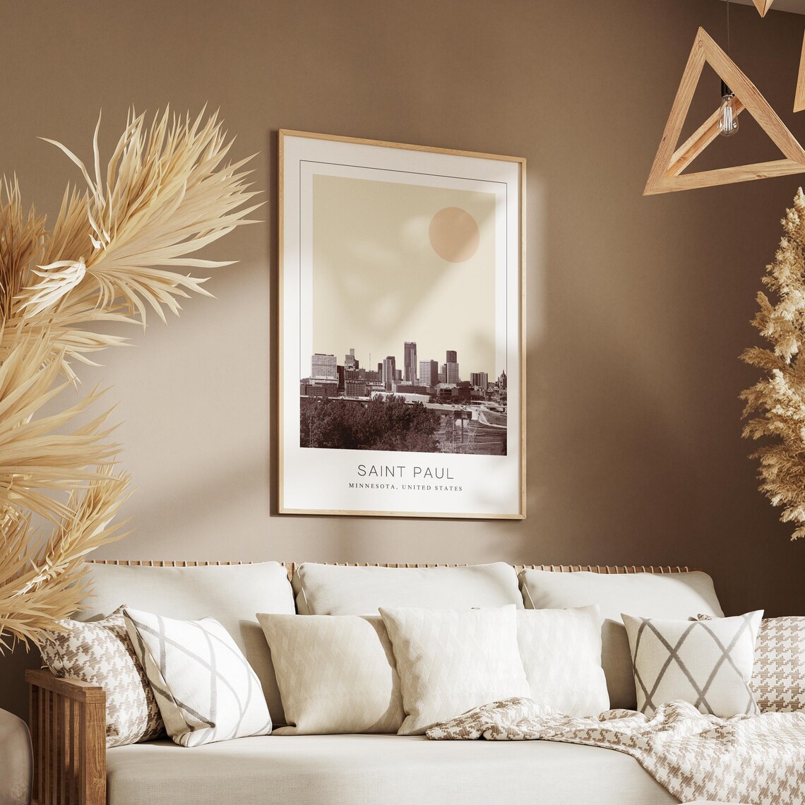 Saint Paul Minnesota Downtown Skyline Minimalist Travel Poster - Image 3