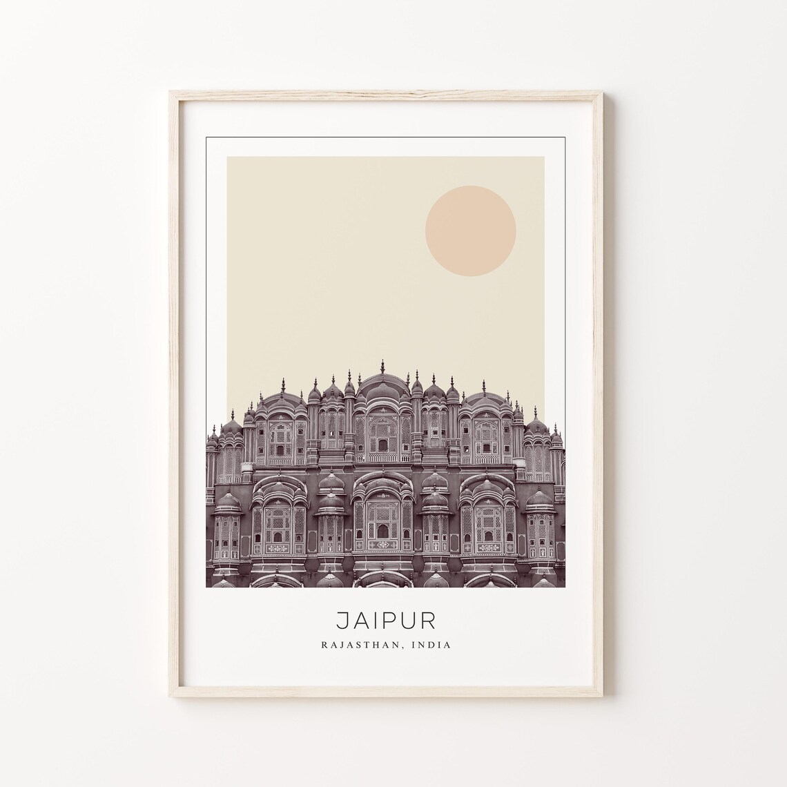 Jaipur Minimalist Travel Poster, Rajasthan India