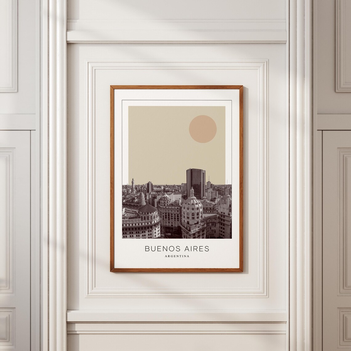 Buenos Aires Argentina City Skyline Minimalist Travel Poster - Image 2