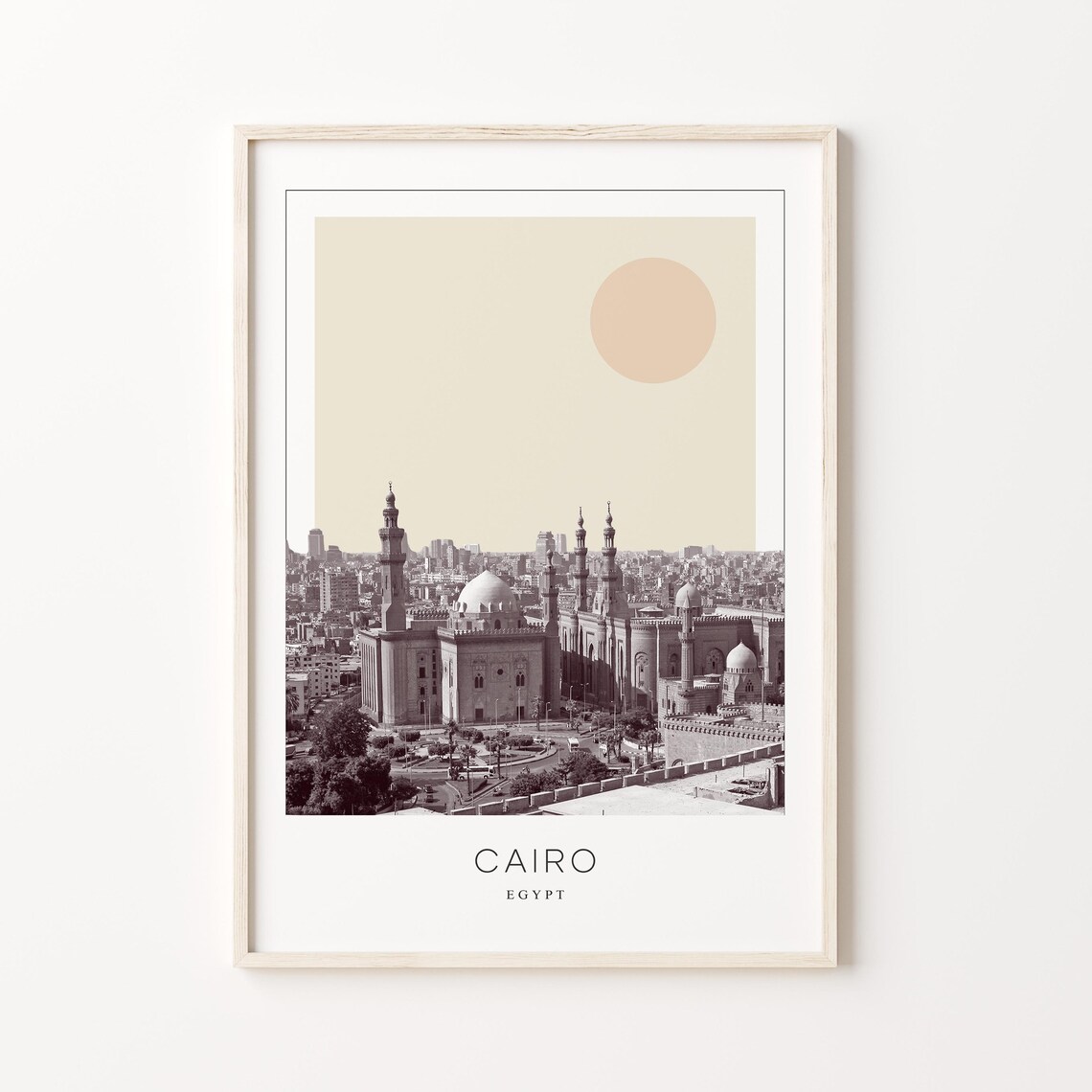 Cairo Minimalist Travel Poster, Egypt Wall Art