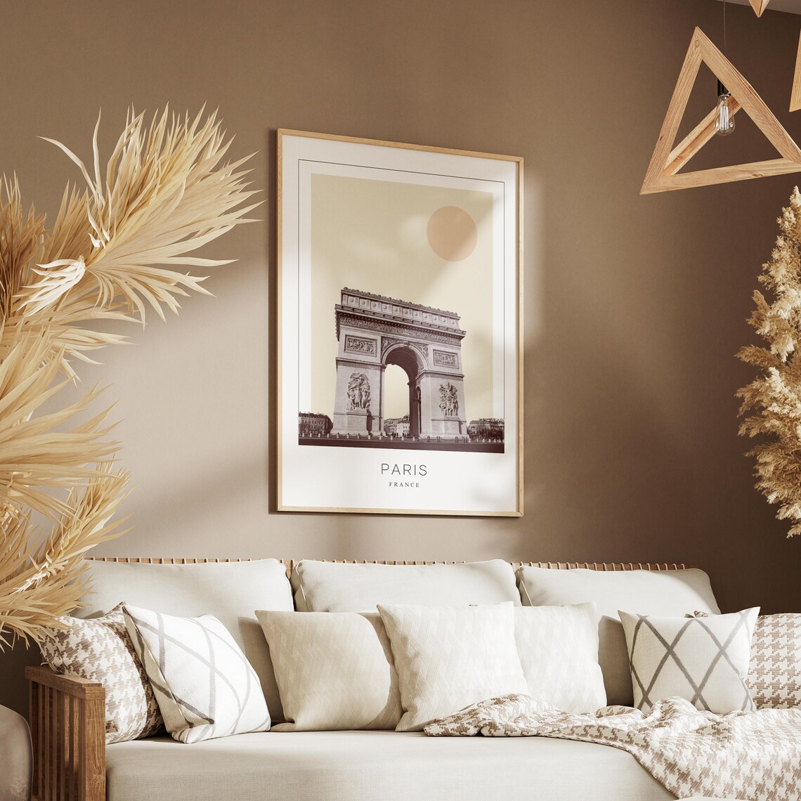 Paris France Arc de Triomphe Minimalist Travel Landmark Poster - Image 3