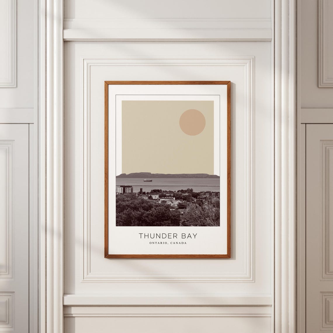 Thunder Bay Ontario Lake Superior Minimalist Sun Travel Poster - Image 2