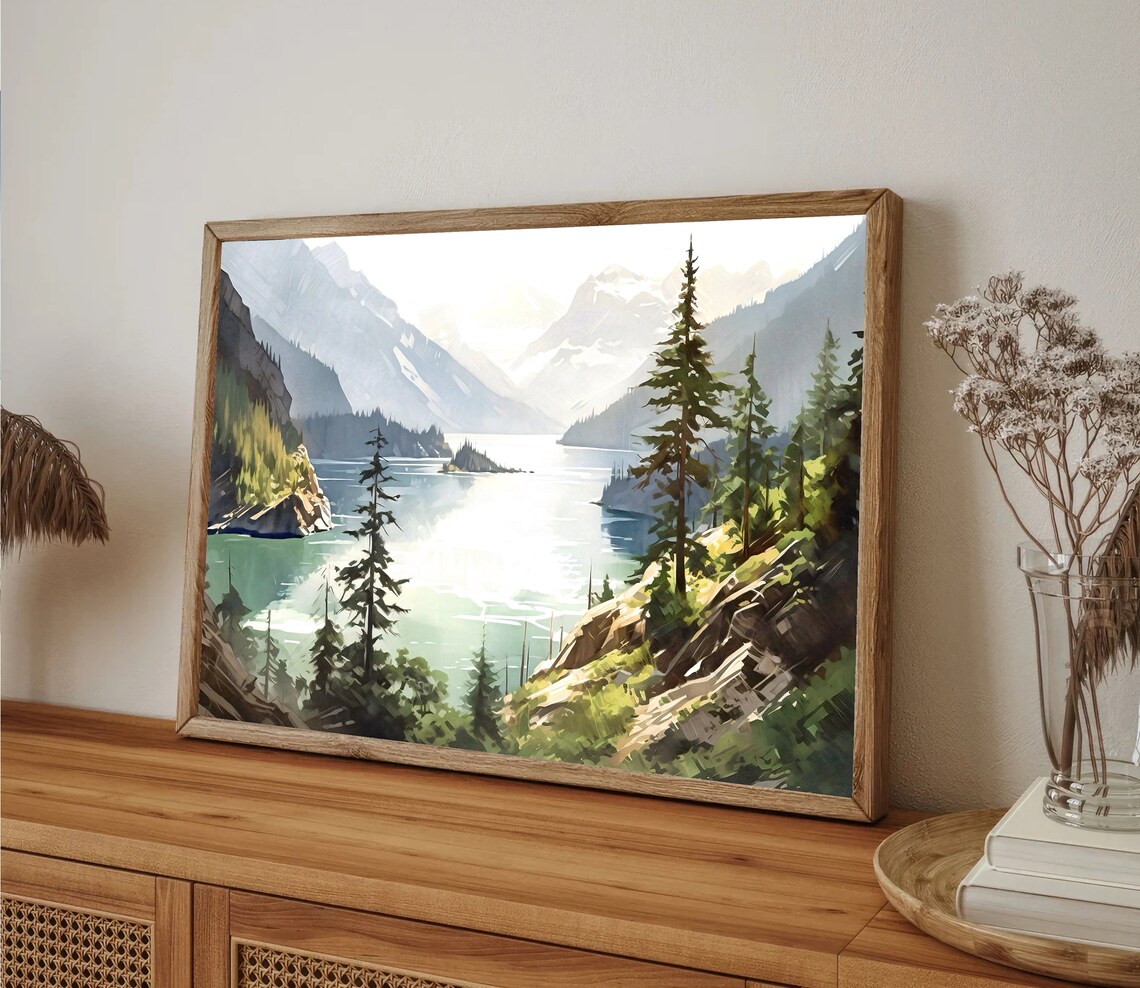 North Cascades National Park Travel Poster, Nature Decor - Image 2