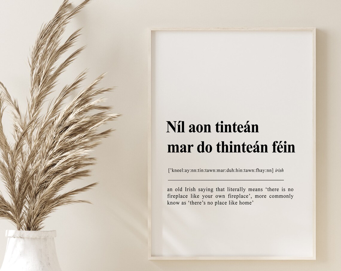 There's No Place Like Home Irish Proverbs Poster - Image 2