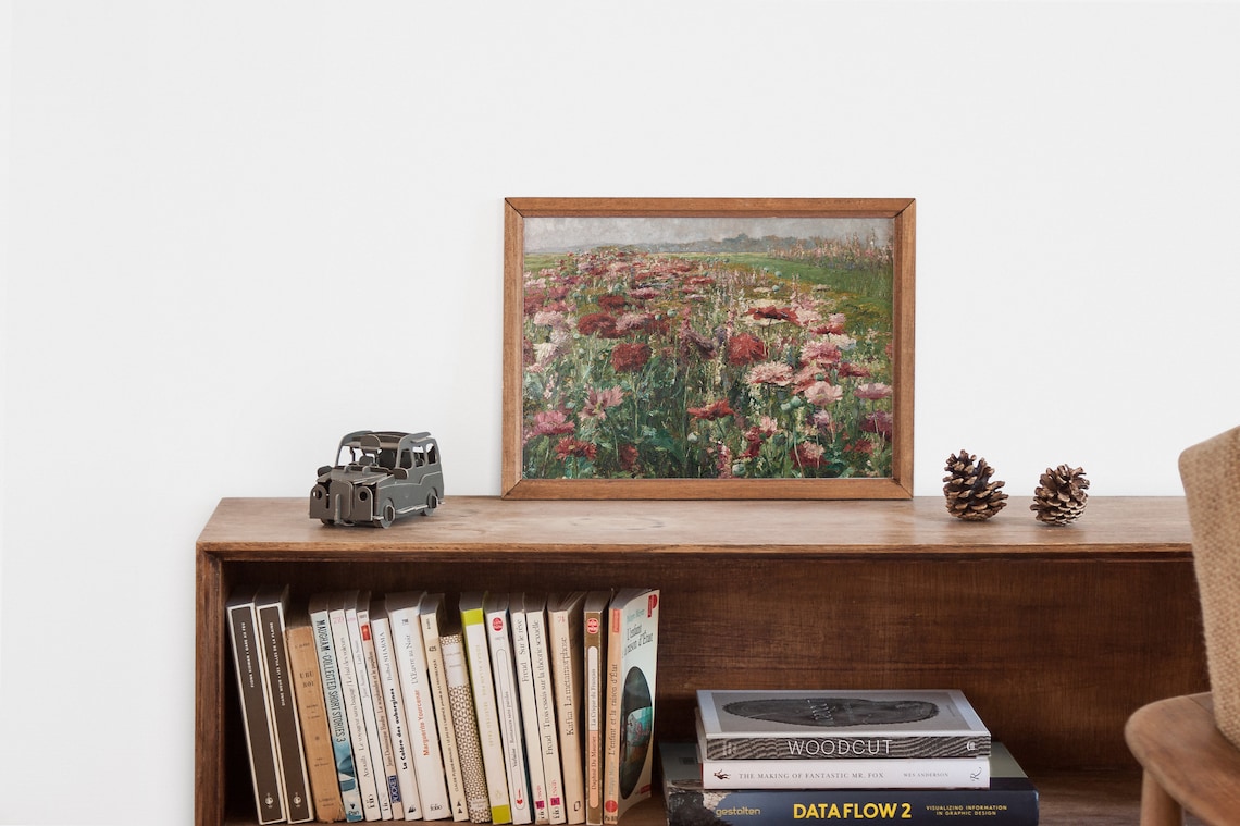 French Country Garden Landscape Art Print, Vintage - Image 2