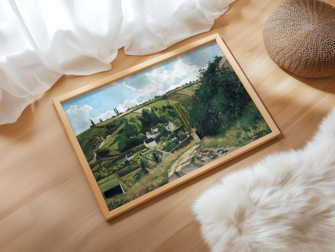 Camille Pissarro Jalais Hill Pontoise Vintage Landscape Poster