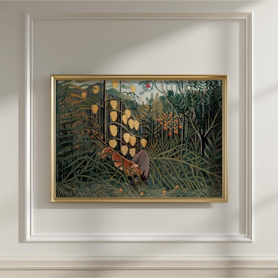 Henri Rousseau Tropical Forest Print Vintage Museum Wall Art