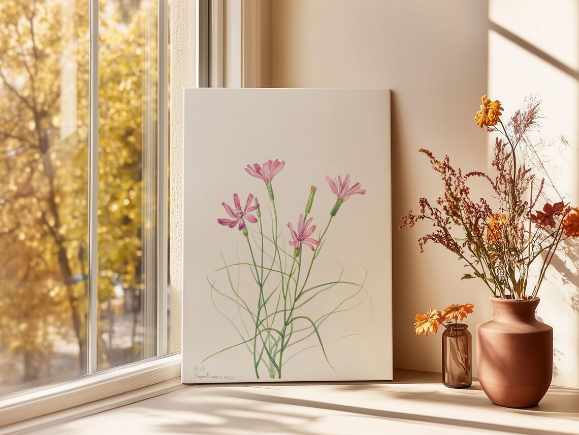 Mary Vaux Walcott Floral Canvas Print Skeleton Weed Vintage Botanical Wall Art