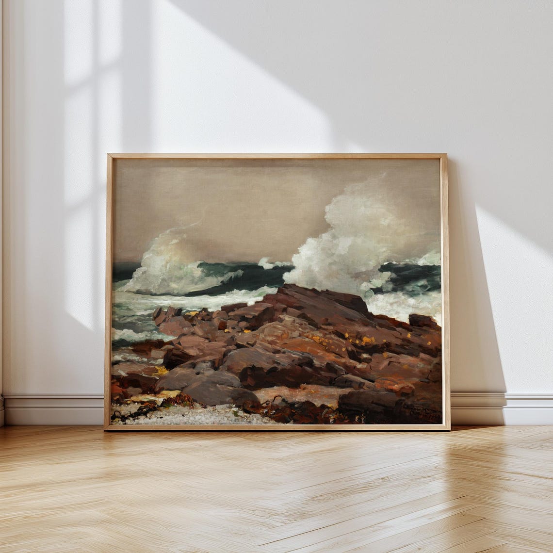 Winslow Homer Eastern Point Stormy Rocks Ocean Seascape Poster