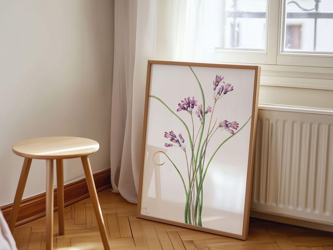 Mary Vaux Walcott Wild Hyacinth Vintage Botanical Art Poster