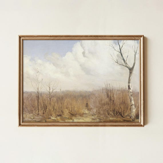 Gerrit Willem Dijsselhof Autumn Day Vintage Painting Landscape Art