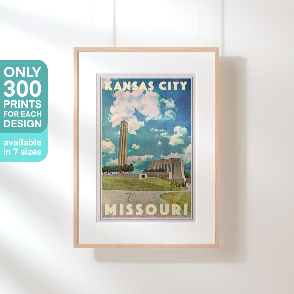 Kansas City Poster Liberty Memorial By Alecse Limited Edition Missouri Travel Poster Kansas City Gallery Wall Print Missouri Deco Gift - Image 3