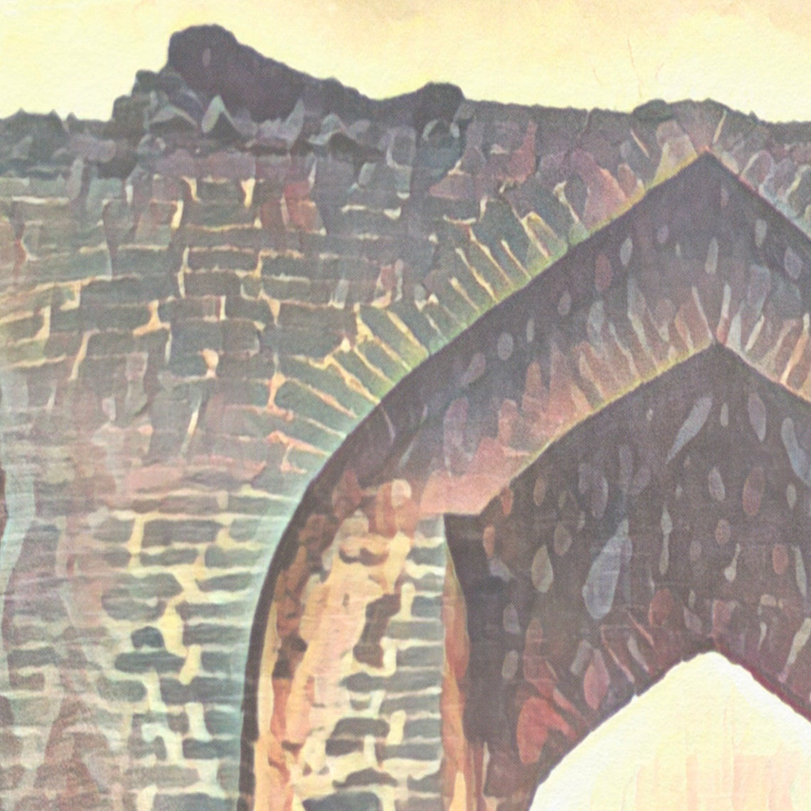Bidar Karnataka Vintage Travel Poster With Ancient Stone Fort Gate - Image 4