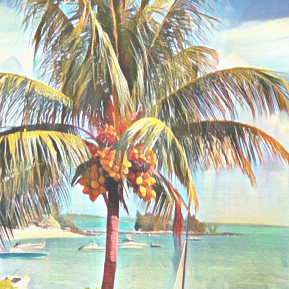 Ile Maurice Mauritius Indian Ocean Palm Beach Retro Travel Poster - Image 4