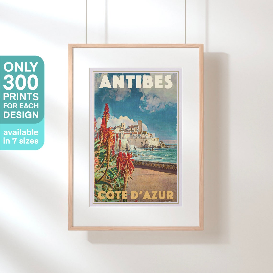 Antibes Poster By Alecse Limited Edition France Travel Poster Antibes Print French Riviera Poster Antibes Gift Cte Dazur Poster - Image 3