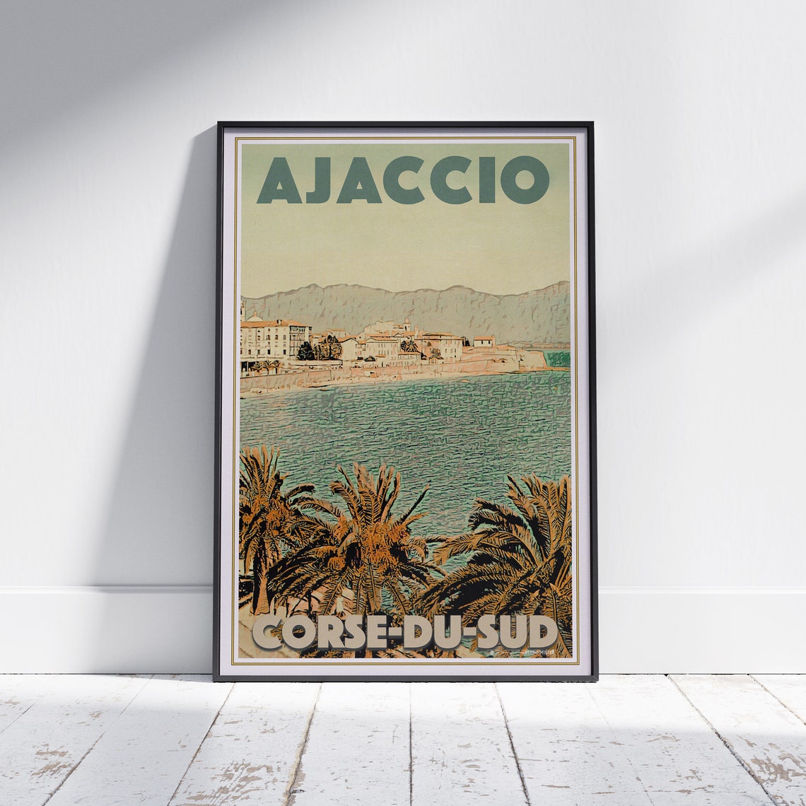 Ajaccio Poster Corse Du Sud By Alecse 300ex South Corsica Poster Corsica Travel Poster France Travel Poster Poster Of Ajaccio Gift