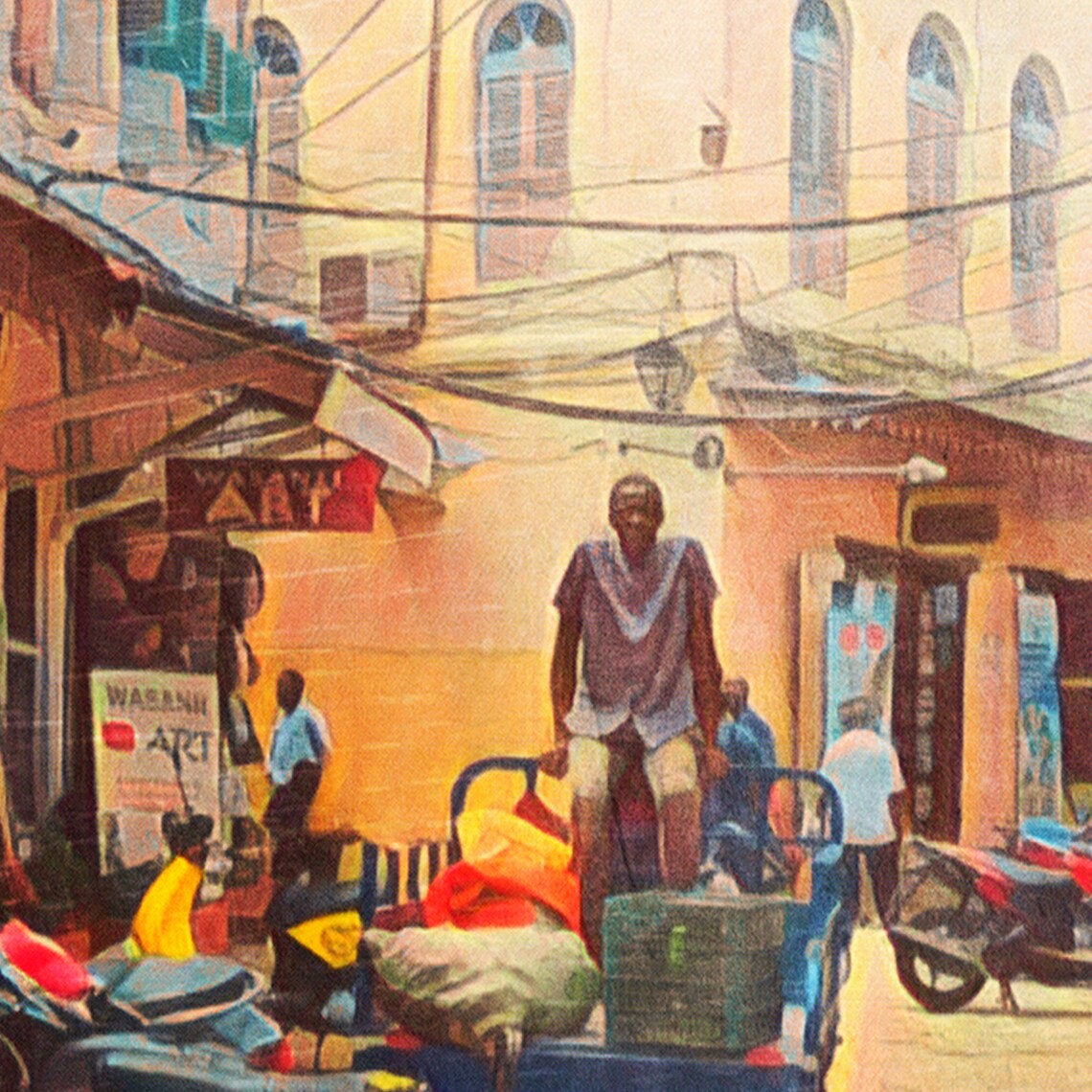 Zanzibar Stone Town Scooter Street Tanzania Retro Travel Poster - Image 4