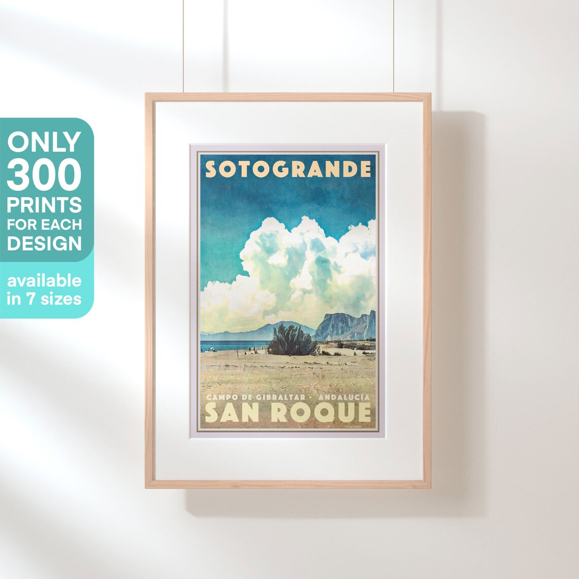Sotogrande San Roque Andalucia Beach Rock View Vintage Travel Poster - Image 3