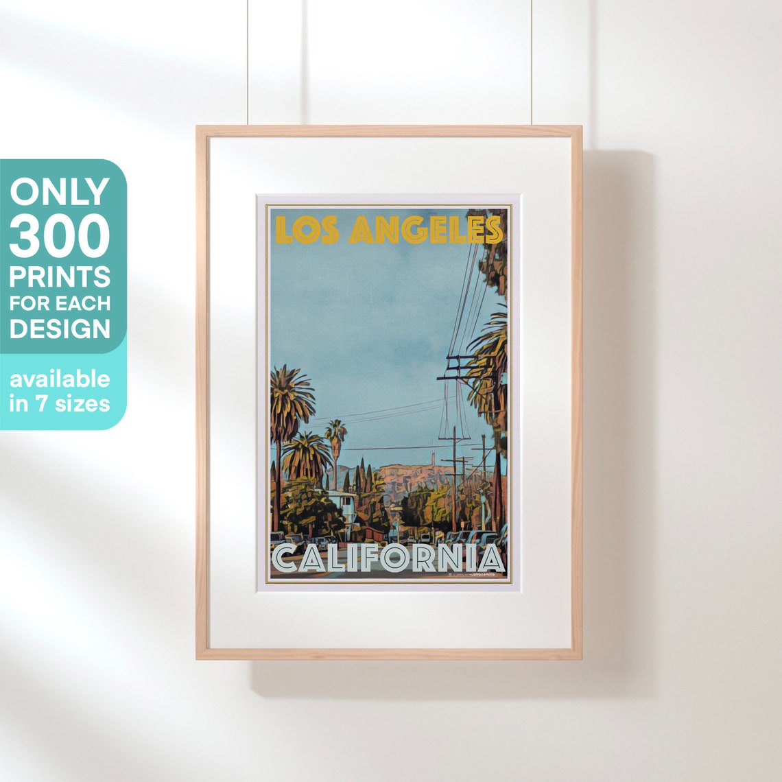 Los Angeles Poster Street By Alecse Limited Edition California Travel Poster Classic Los Angeles Gallery Wall Print Of California - Image 3