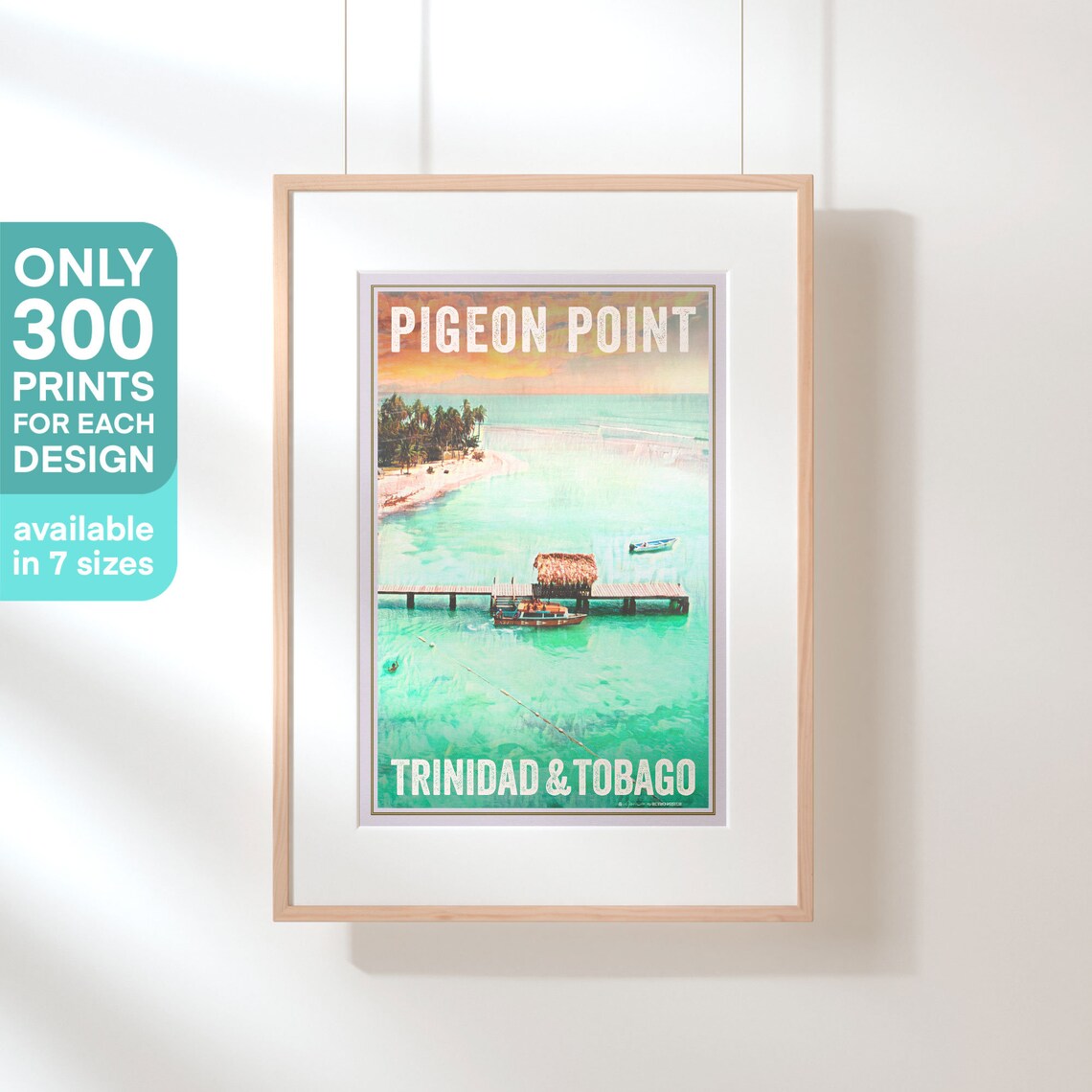 Tobago Poster Pigeon Point By Alecse Limited Edition Trinidad And Tobago Travel Poster Tobago Print Of Pigeon Point - Image 3