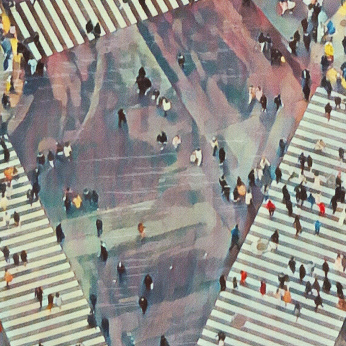 Tokyo Shibuya Crossing Crowd Aerial View Japan Retro Travel Poster - Image 4