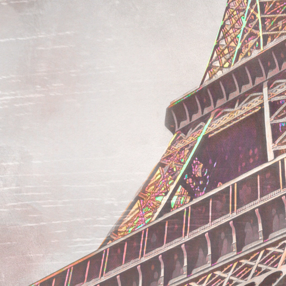 Champ de Mars Paris Vintage Poster Eiffel Tower Closeup Travel Art - Image 4