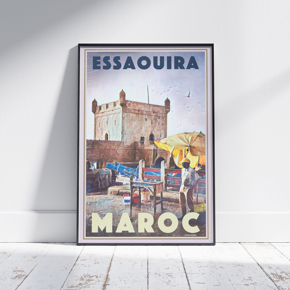 Essaouira Poster Fisherman By Alecse Limited Edition Morocco Gallery Wall Print Of Essaouira Morocco Decoration Essaouira Print Gift