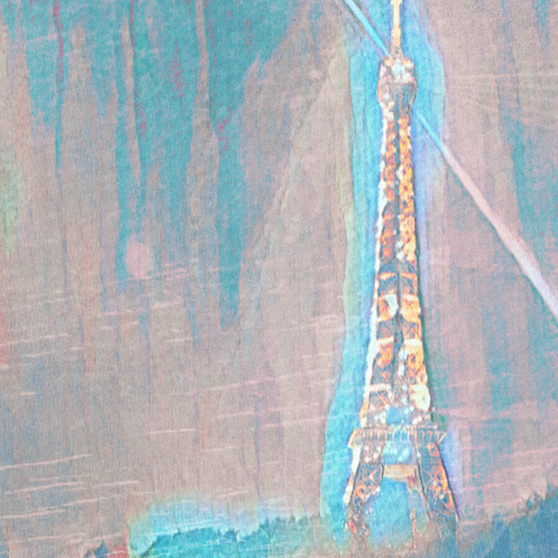 Paris City of Love Eiffel Tower Night Lights Vintage Travel Poster - Image 4