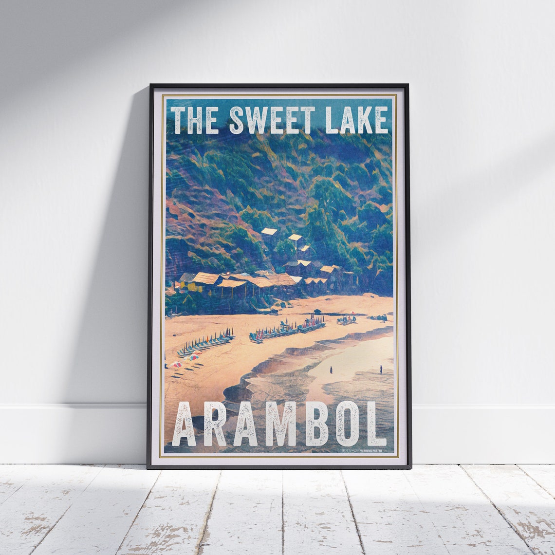 Goa Arambol Poster Sweet Lake By Alecse Limited Edition Goa Travel Poster Goa Classic Print Poster Of Arambol India Travel Poster