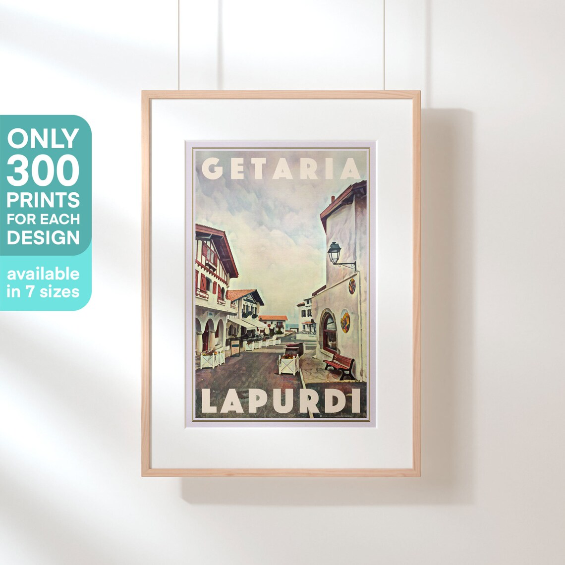 Getaria Lapurdi Basque Country Village Street Vintage Travel Poster - Image 3