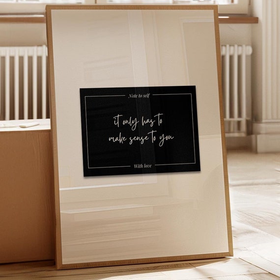 Minimalistic Wall Art Motivational Quote Inspirational Selflove Poster Mindset Office Decor