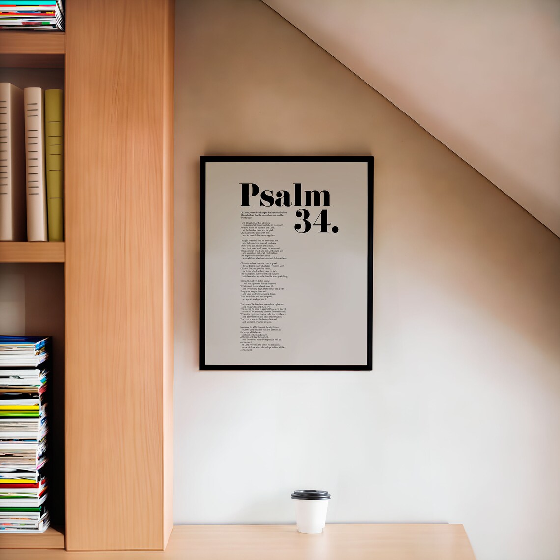 Psalm 34 Taste And See Bible Verse Wall Art Print - Image 2