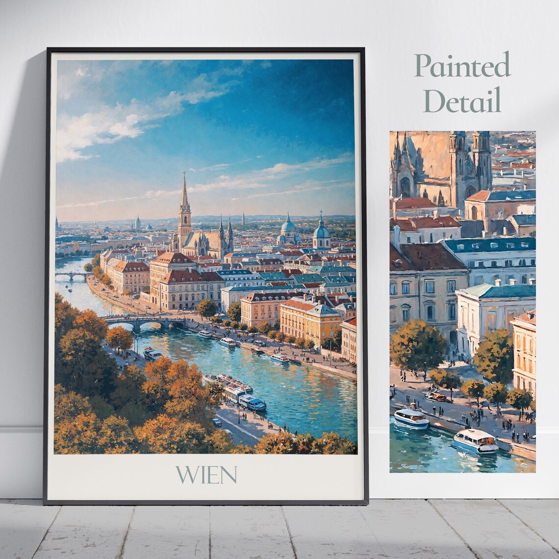 Vienna Travel Poster, Austria City Wall Art Print